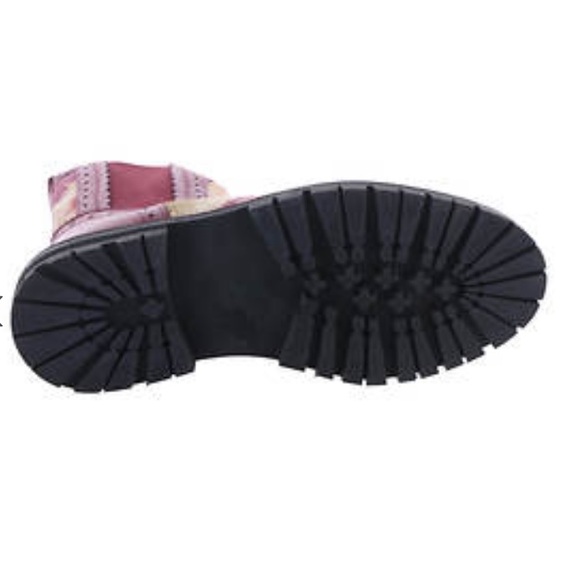 FREE PEOPLE Maroon Patchwork Fall Boots - Picture 4 of 8